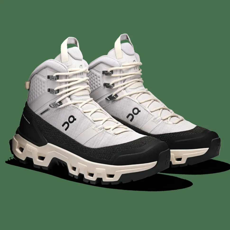 On Women's Cloudrock Trek Waterproof Silver/Cream