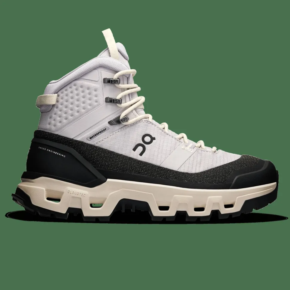 On Women's Cloudrock Trek Waterproof Silver/Cream