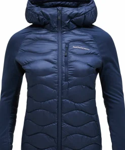 New Women's Helium Down Hybrid Hood Skidkläder Dam