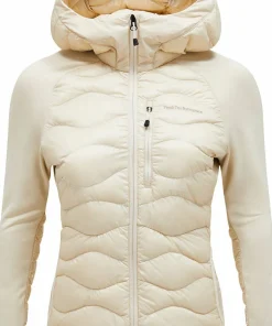 Peak Performance Women's Helium Down Hybrid Hood Sand Fog