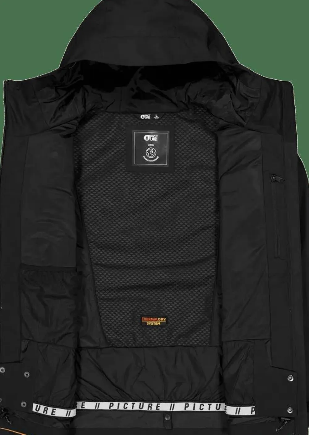 Picture Organic Clothing Men's Picture Object Jacket Black Honey Carrot Clearance