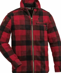 Pinewood Kids' Canada Fleece Shirt Red/Black Röd/Svart Clearance