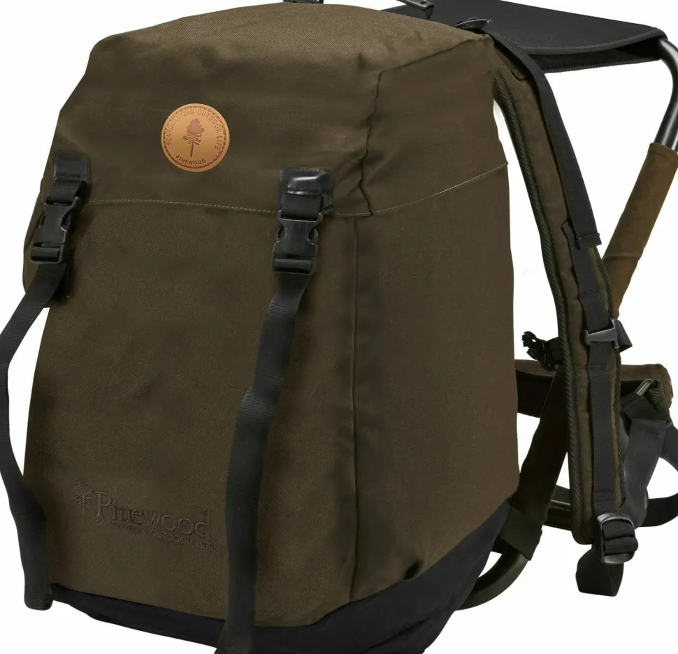 Pinewood Kids' Hunting Chair Backpack Suede Brown