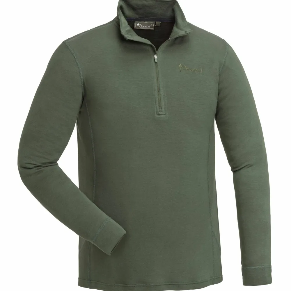Online Men's Abisko Merino Base Layer Half Zip Dark Moss Green Underställ Herr
