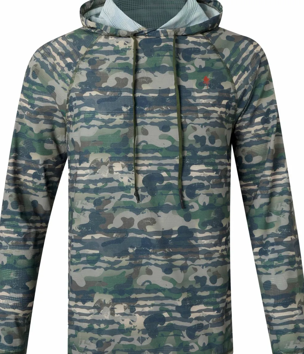 Pinewood Men's Air Vent Hoodie Green Camou Outlet
