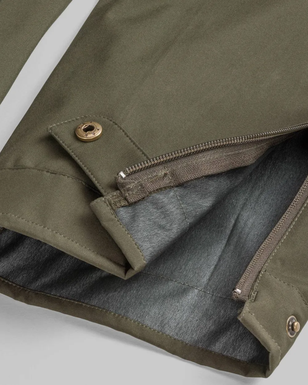 Discount Men's Brenton Trousers Dark Olive/Suede Brown Herrbyxor