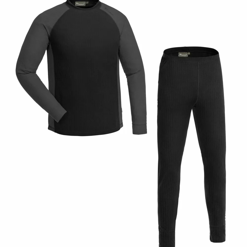 Pinewood Men's Finnveden Base Layer Black/Dark Grey Black/D.Grey New