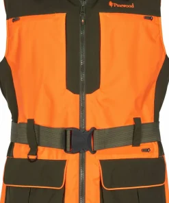 Pinewood Men's Furudal Dog Handler Vest Orange/Moss Green New