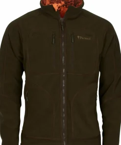 Pinewood Men's Furudal Reversible Camou Fleece Jacket Hunting Brown/Strata Blaze Hot