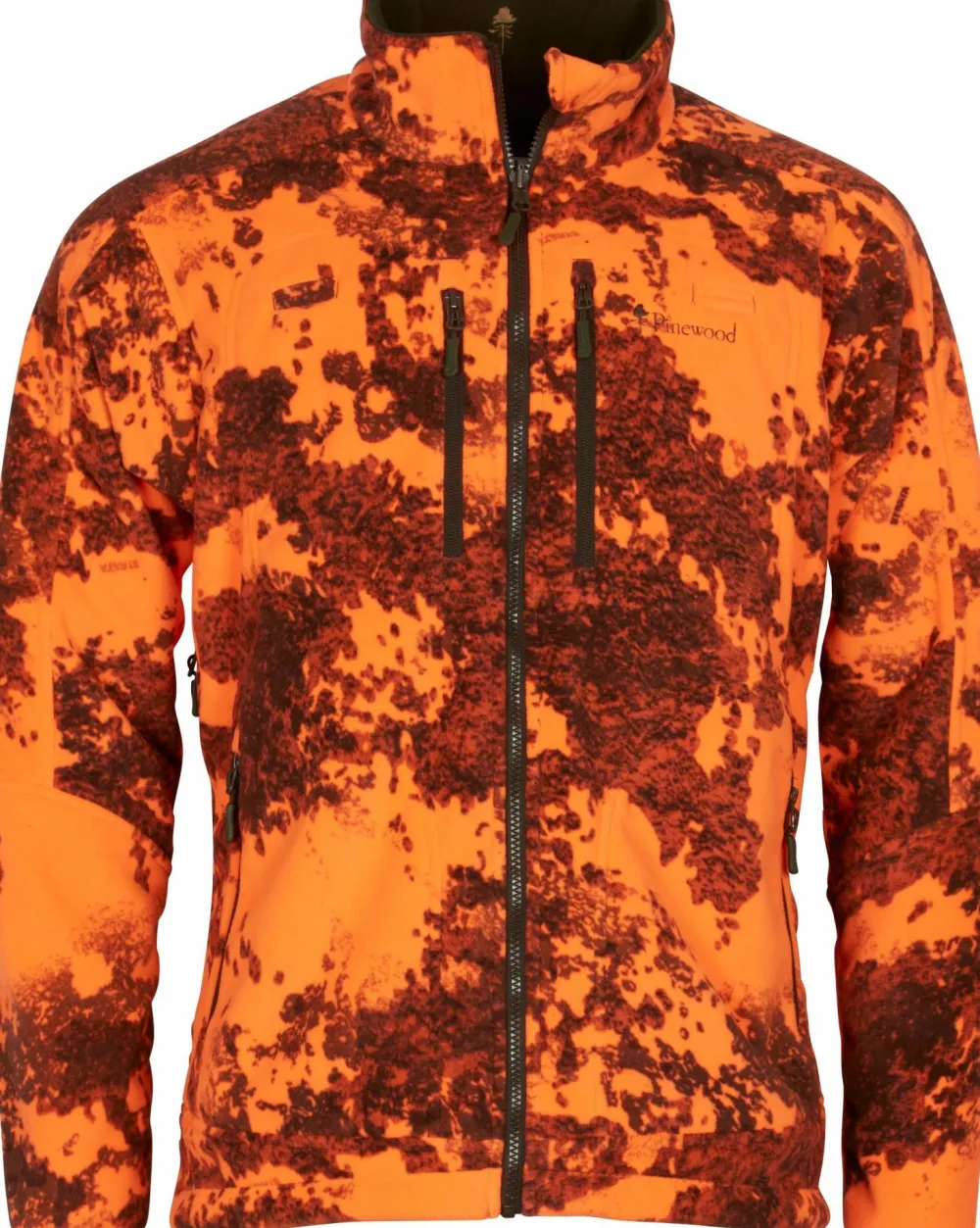 Pinewood Men's Furudal Reversible Camou Fleece Jacket Hunting Brown/Strata Blaze Hot