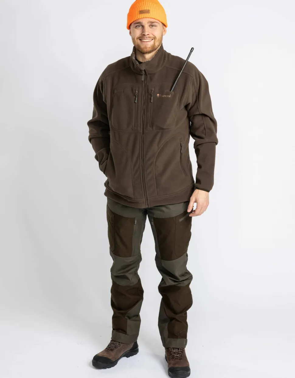 Pinewood Men's Furudal Reversible Camou Fleece Jacket Hunting Brown/Strata