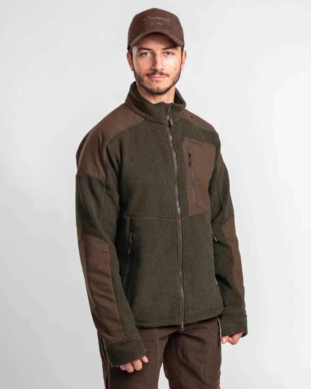 Pinewood Men's Småland Forest Fleece Jacket Hunting Green H.Green Discount