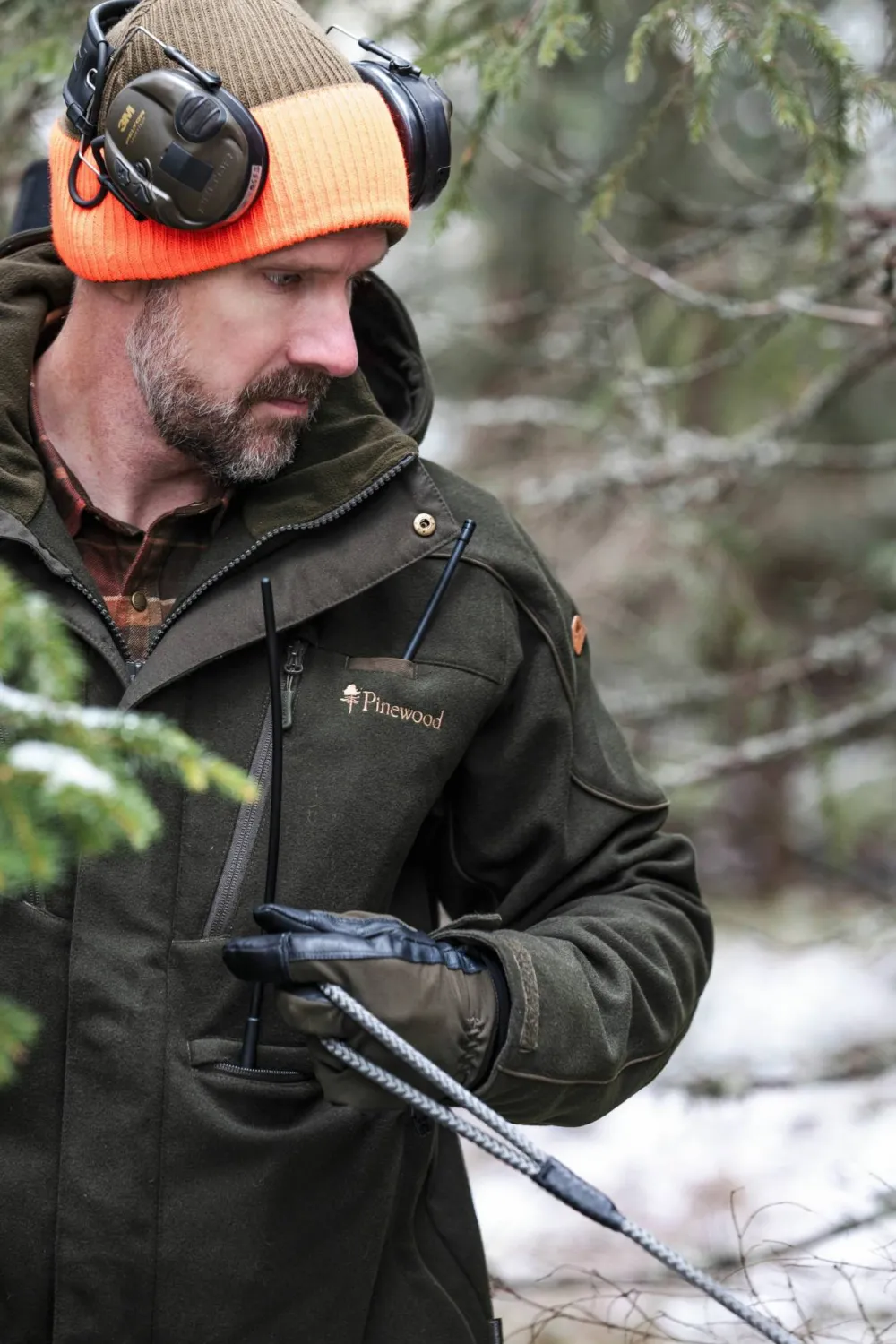 Pinewood Men's Småland Reversible Hunters Hat Mossgreen/Orange Online