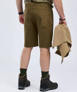 Pinewood Men's Värnamo Vintage Canvas Shorts Olive Brown Best