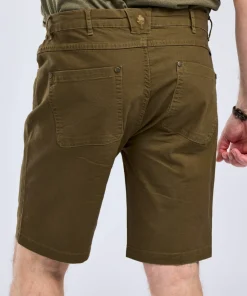 Pinewood Men's Värnamo Vintage Canvas Shorts Olive Brown Best