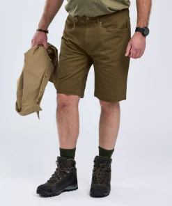 Pinewood Men's Värnamo Vintage Canvas Shorts Olive Brown Best