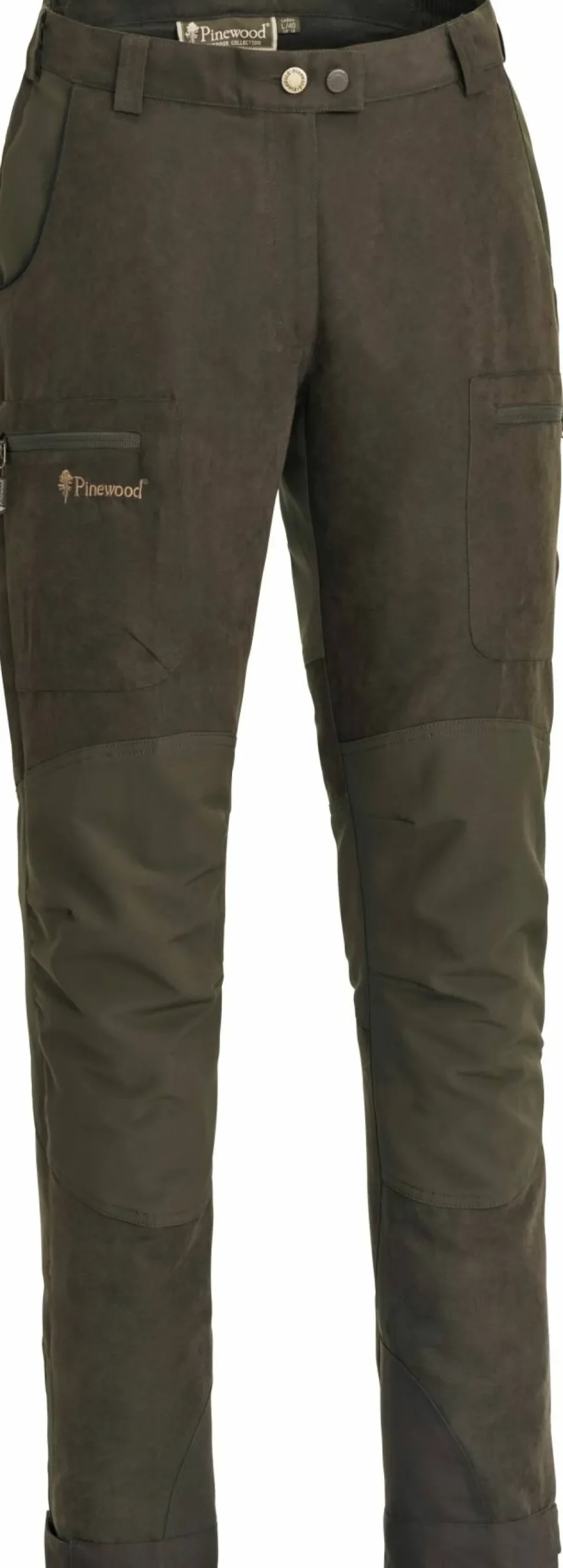 Pinewood Women's Caribou Hunt Extreme Pants Suede Brown/Dark Olive