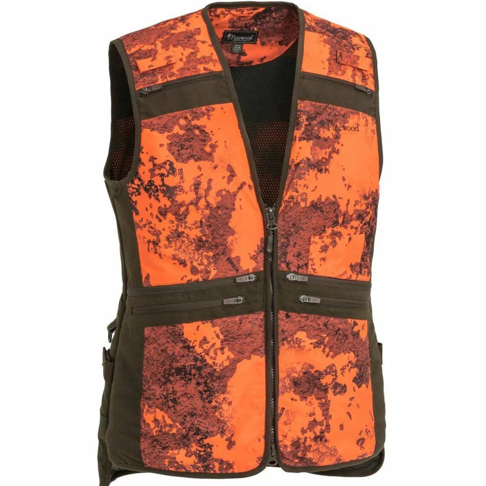 Outlet Women's Furudal Hunter Pro Camou Vest Strata Blaze/Suede Brown Västar Dam