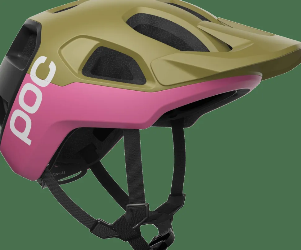 POC Cularis MTB Helmet Olivine Green Matt/Thulite Pink Mat