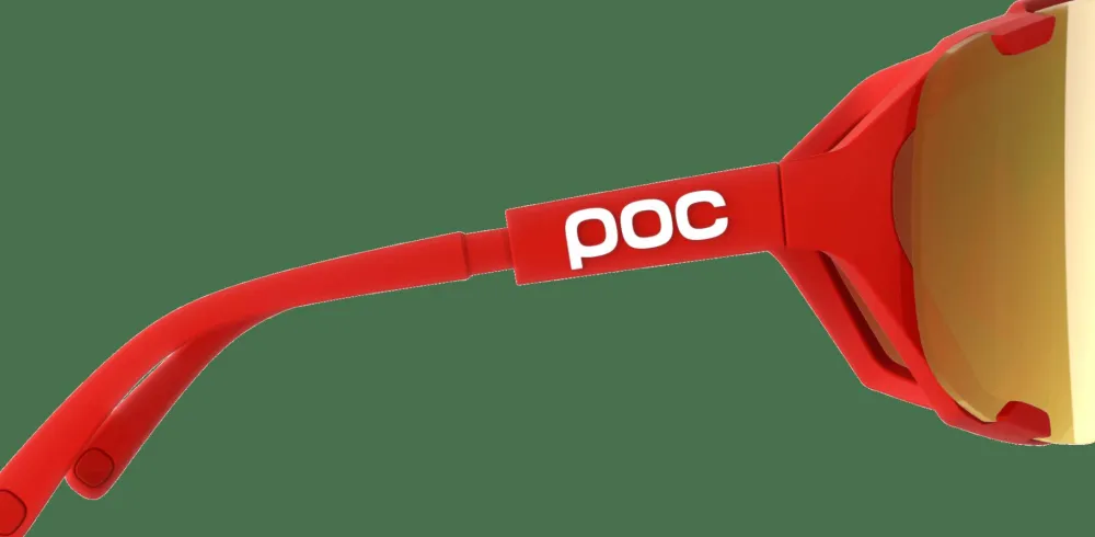 POC Devour Mid Bike Sunglasses Prismane Red/Clarity Road/Partly Sunny Gold Sale