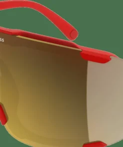 POC Devour Mid Bike Sunglasses Prismane Red/Clarity Road/Partly Sunny Gold Sale