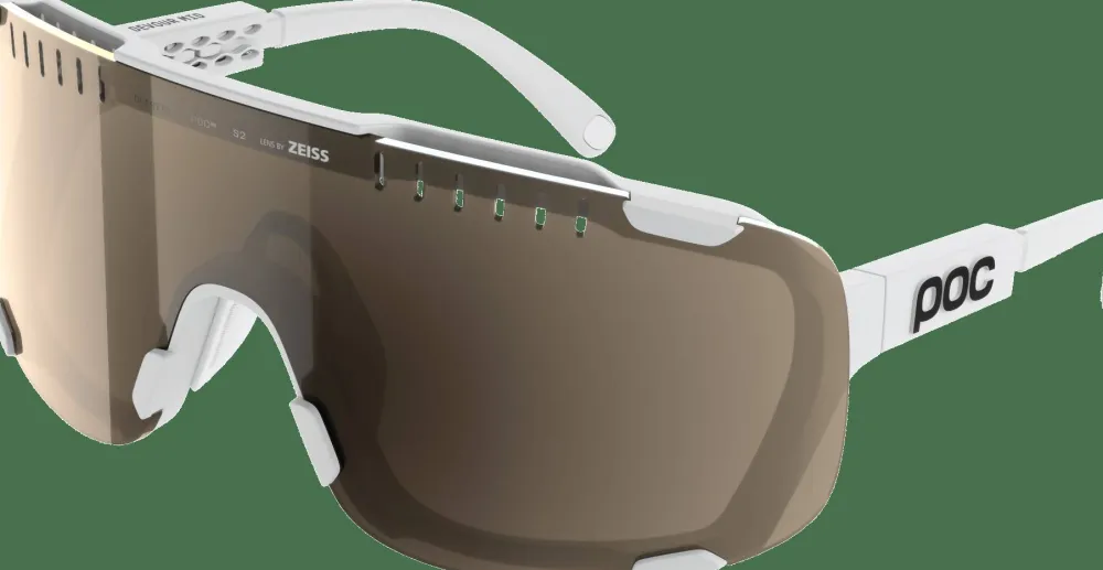POC Devour Mid Bike Sunglasses Hydrogen White/Clarity Trail /Partly Sunny Silver Outlet