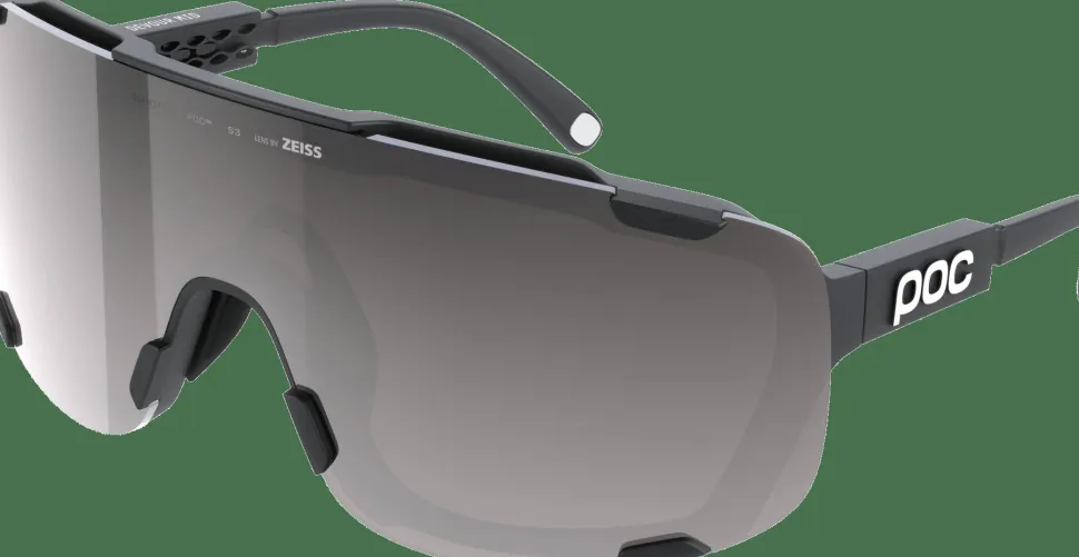 POC Devour Mid Bike Sunglasses Uranium Black/Clarity Road/Sunny Silver