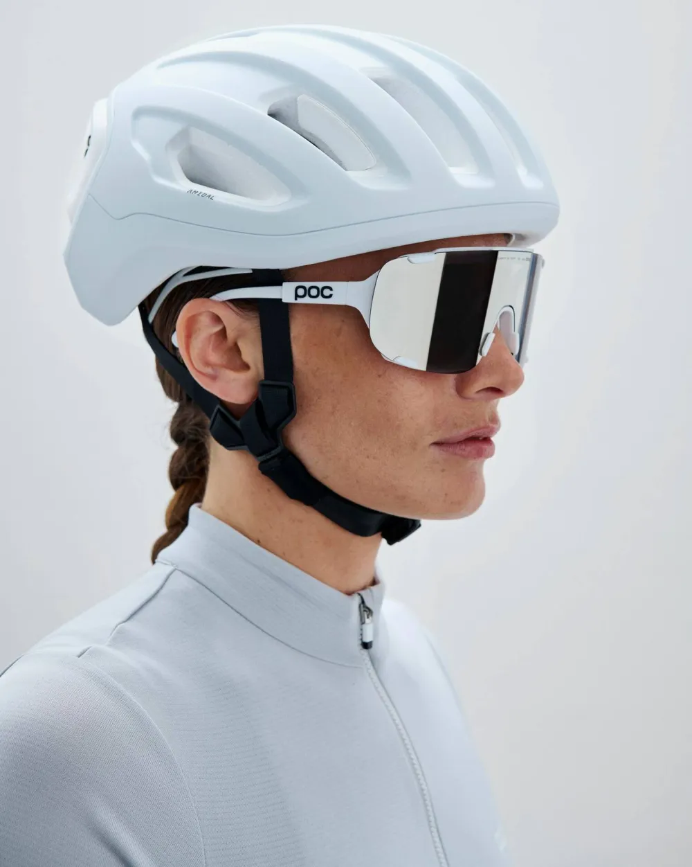POC Devour Mid Bike Sunglasses Hydrogen White/Clarity Road/Sunny Silver Hot