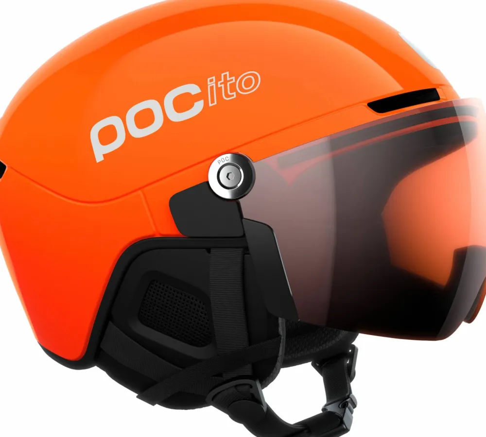Clearance Kids' ito Obex Visor Fluorescent Orange/Clarity ito/Partly Sunny/Light Orange Snowboard