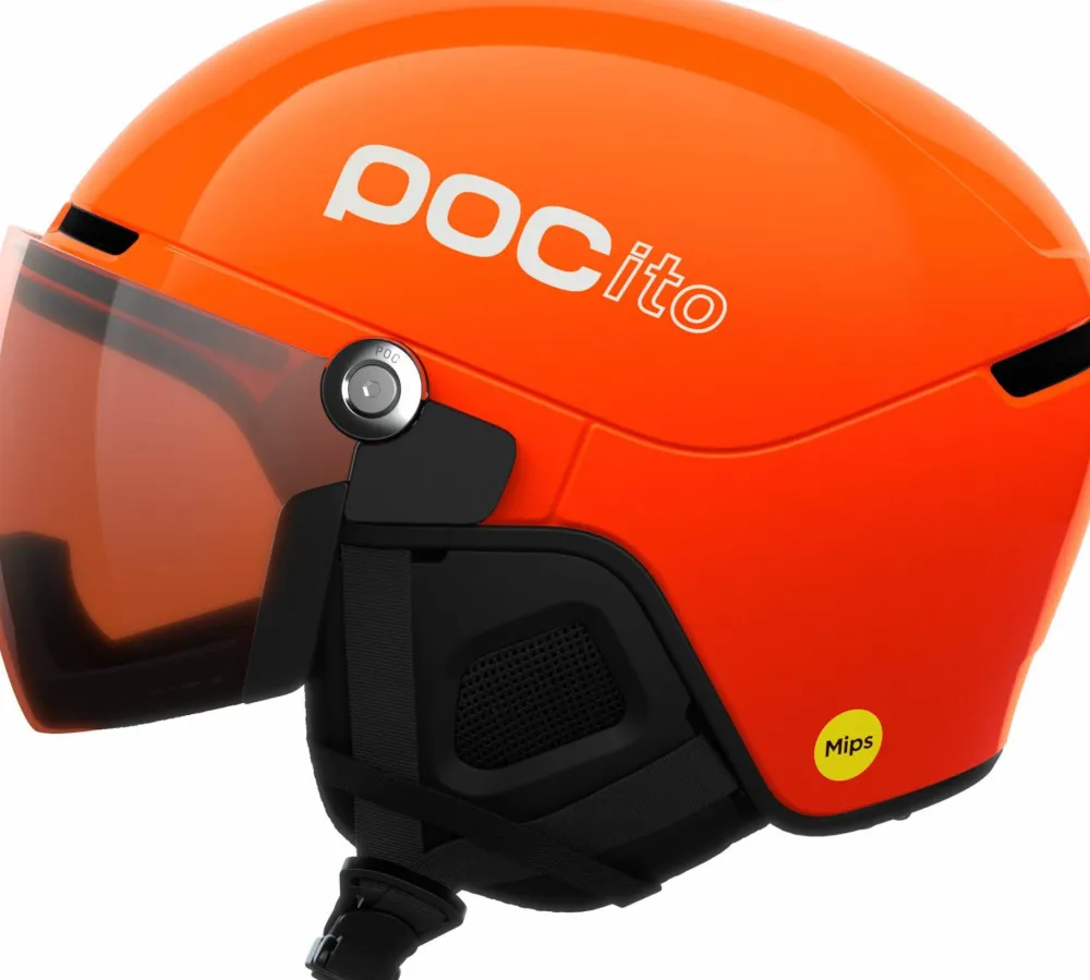 Clearance Kids' ito Obex Visor Fluorescent Orange/Clarity ito/Partly Sunny/Light Orange Snowboard