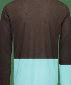 POC Men's Motion Air Long Sleeve MTB Jersey Bronzite Brown/Lazurite Blue