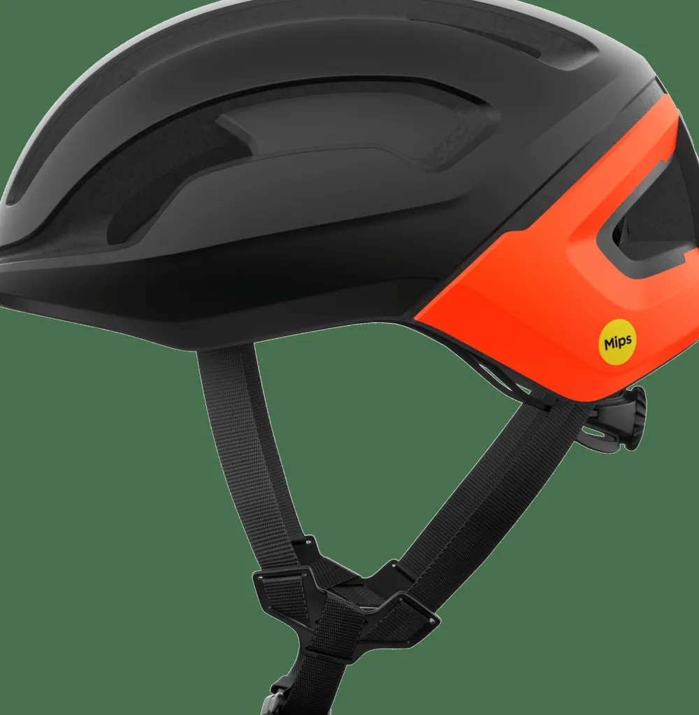 POC Omne Air Mips Cycling Helmet Uranium Black Matt/Fluorescent Orange Matt