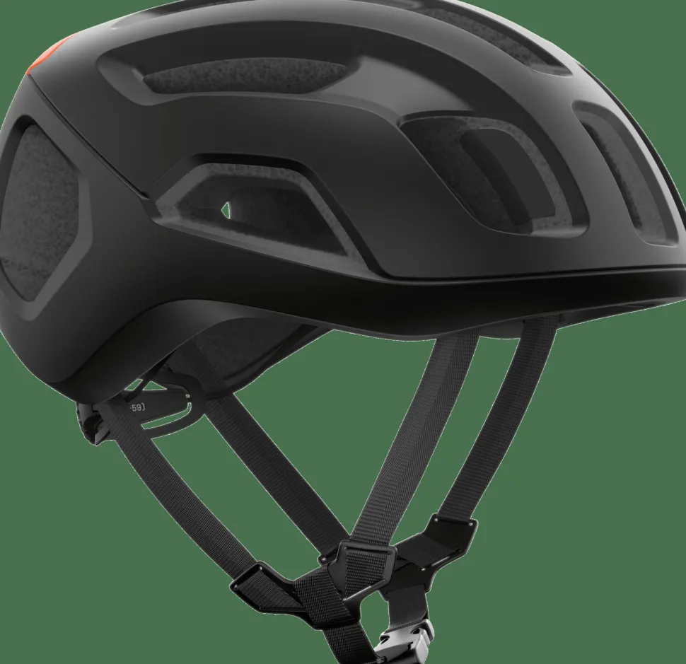 POC Ventral Air Mips Cycling Helmet Uranium Black Matt/Fluorescent Orange Matt