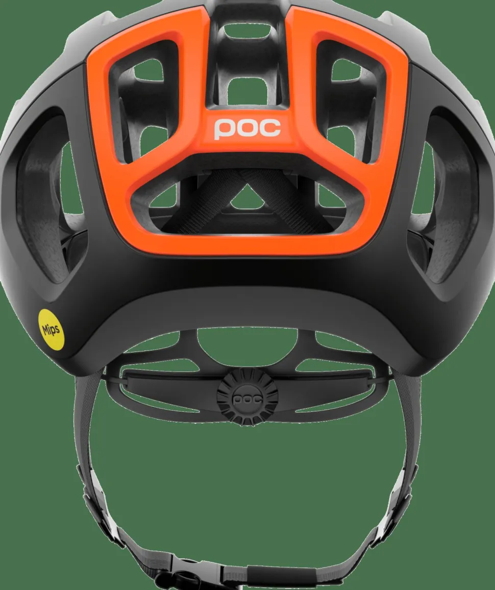 POC Ventral Air Mips Cycling Helmet Uranium Black Matt/Fluorescent Orange Matt