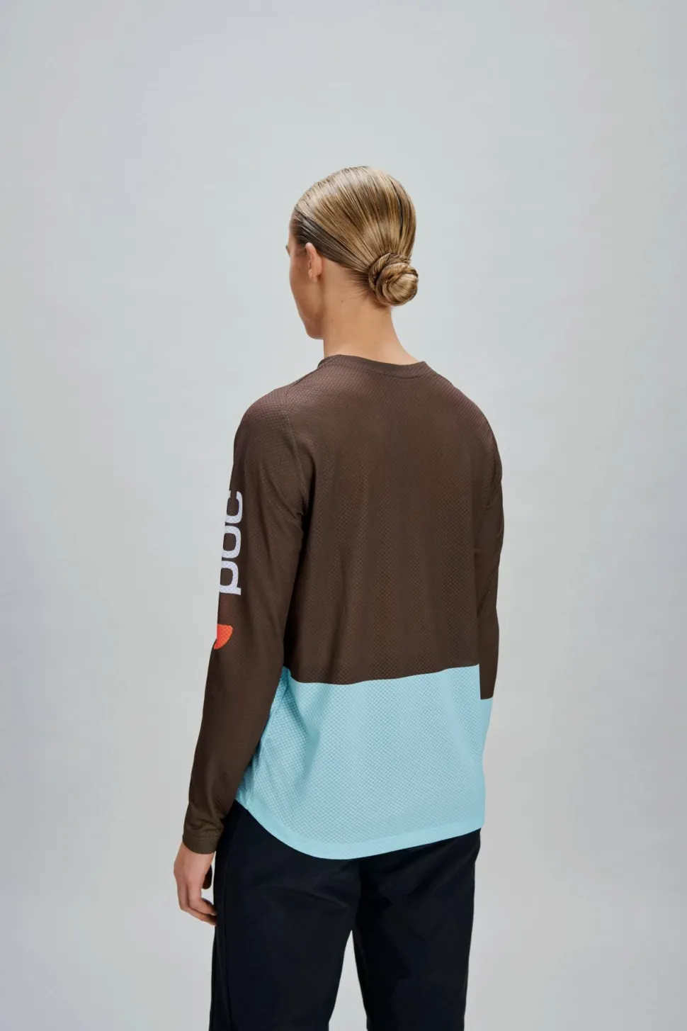 POC Women's Motion Air Long Sleeve MTB Jersey Bronzite Brown/Lazurite Blue