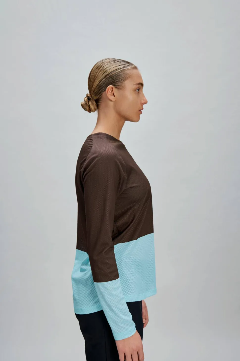 POC Women's Motion Air Long Sleeve MTB Jersey Bronzite Brown/Lazurite Blue
