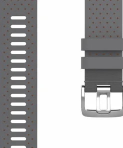 Polar Perforated Leather Wristband 22 Mm Gray/Orange