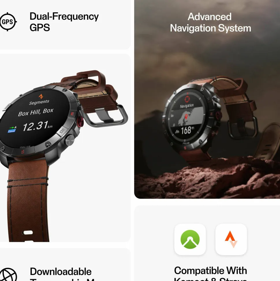 Polar Polar Grit X2 Pro Ti Lthr Brnz M/L Bronze