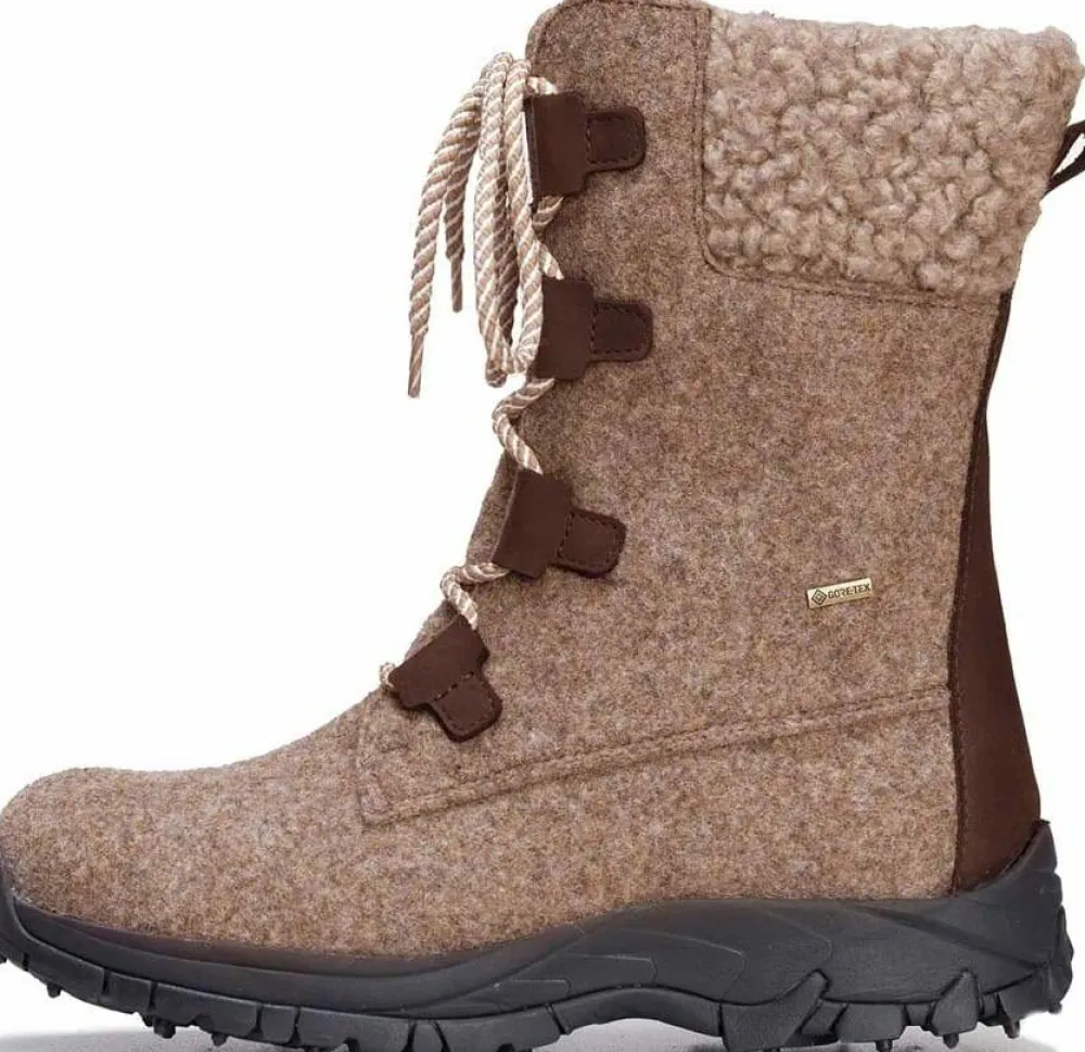 Pomar Women's Riekko GORE-TEX Boot Sand Felt/Bark Hot