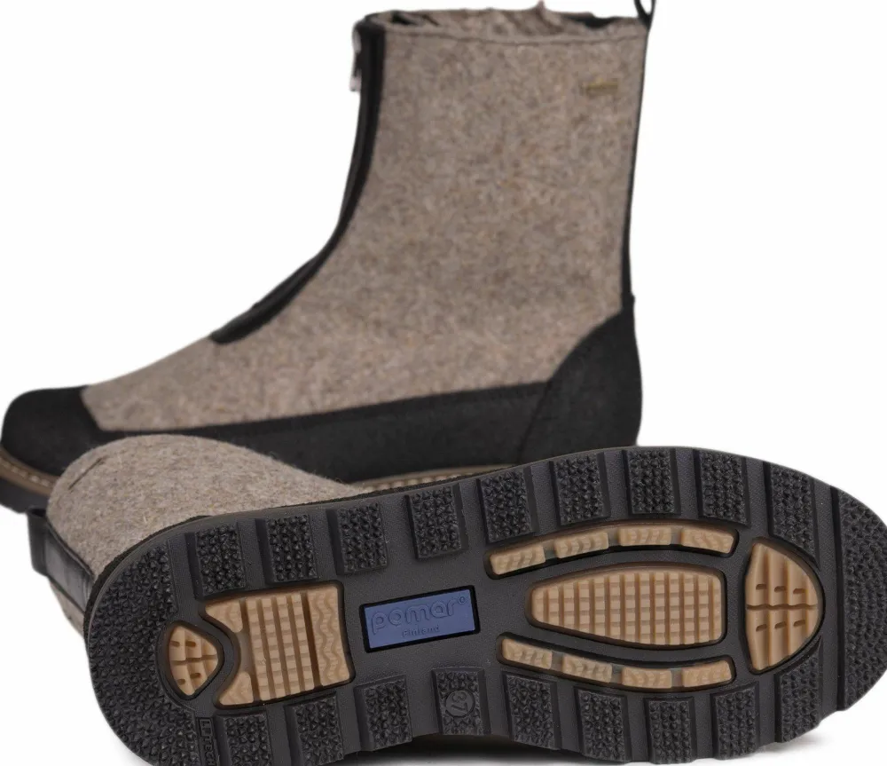 Pomar Women's Unari GORE-TEX Ankle Boot Sand Felt/Pu-Suede Hot