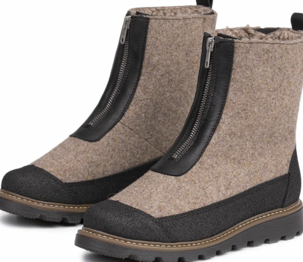 Pomar Women's Unari GORE-TEX Ankle Boot Sand Felt/Pu-Suede Hot