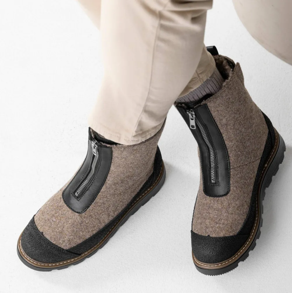 Pomar Women's Unari GORE-TEX Ankle Boot Sand Felt/Pu-Suede Hot