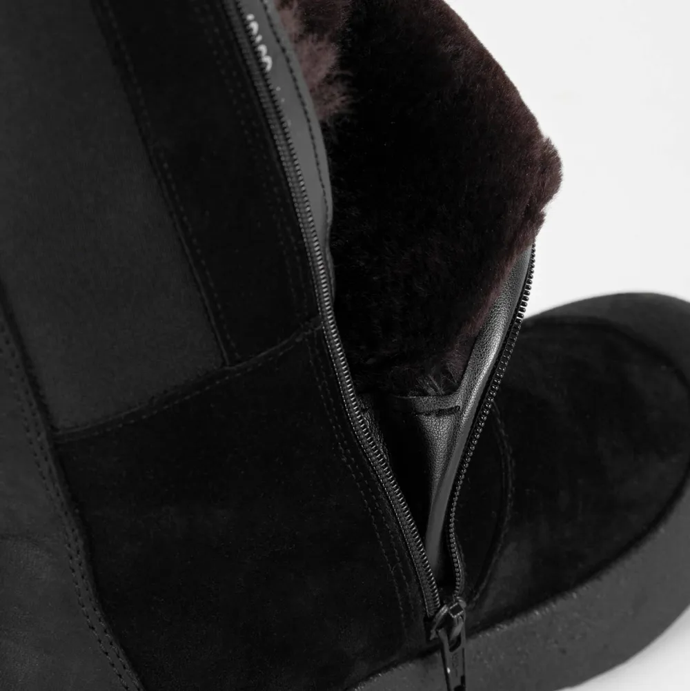 Pomar Women's Utu Gore-Tex Winter Boot Black Suede/Waxy (Fur L) Curling Clearance