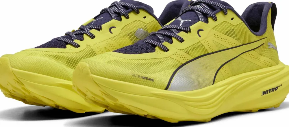 Puma Men's Deviate Nitro Elite Trail Lux Lime-Deep Plum Hot