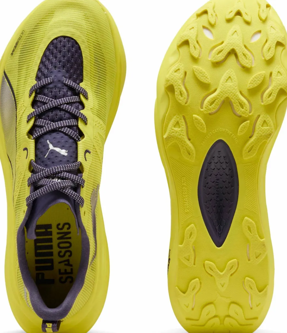 Puma Men's Deviate Nitro Elite Trail Lux Lime-Deep Plum Hot