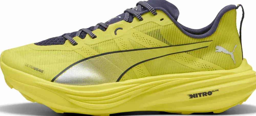 Puma Men's Deviate Nitro Elite Trail Lux Lime-Deep Plum Hot