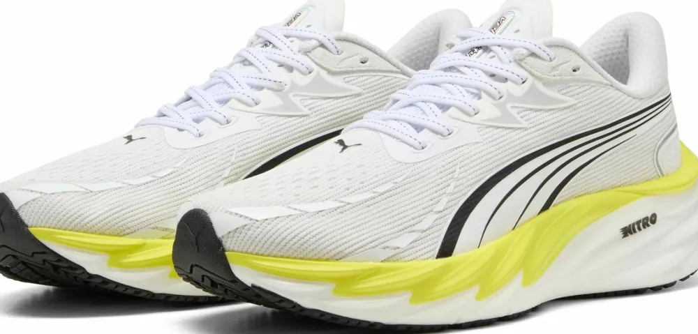 Best Men's Velocity Nitro 4 White-lux Lime Löparskor Herr