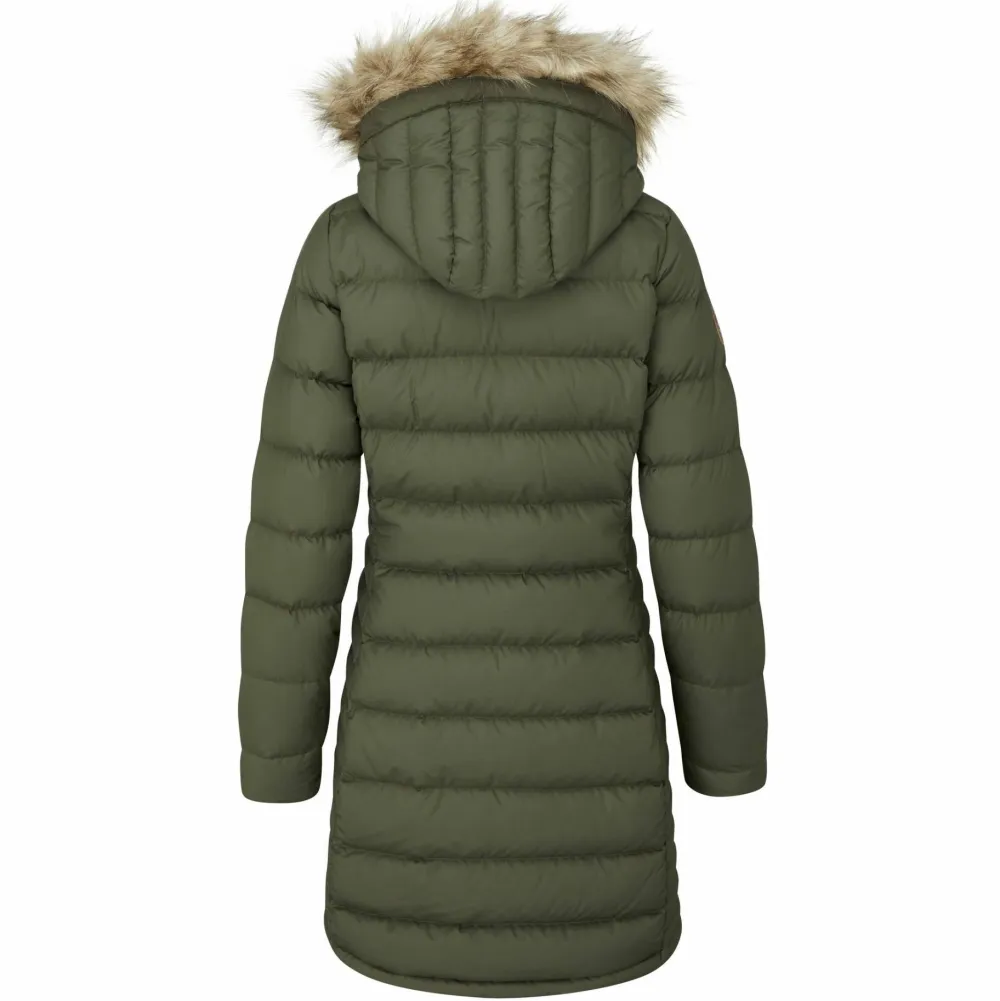 Rab Women's Deep Cover Down Parka Army Discount