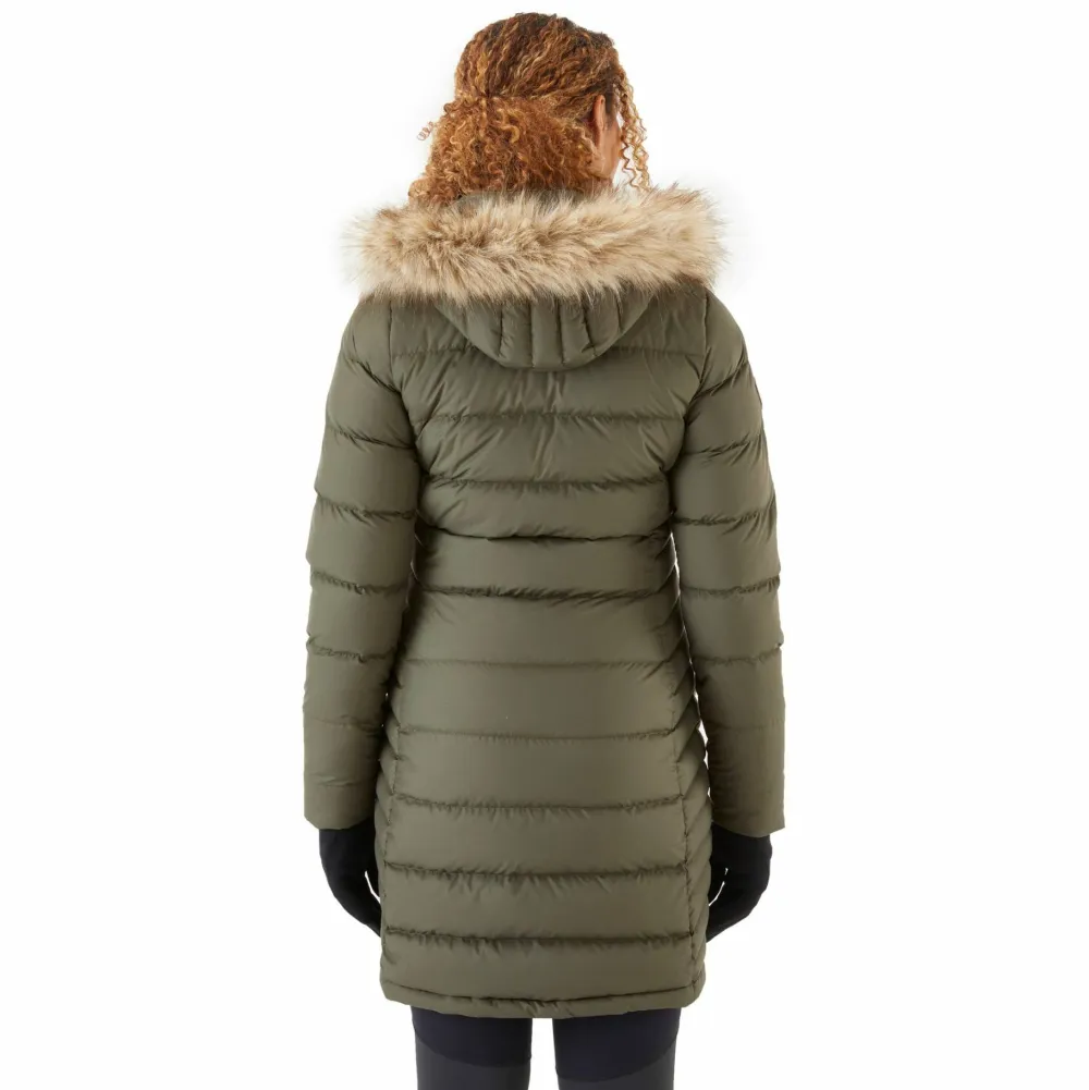 Rab Women's Deep Cover Down Parka Army Discount