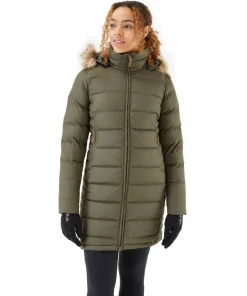 Rab Women's Deep Cover Down Parka Army Discount